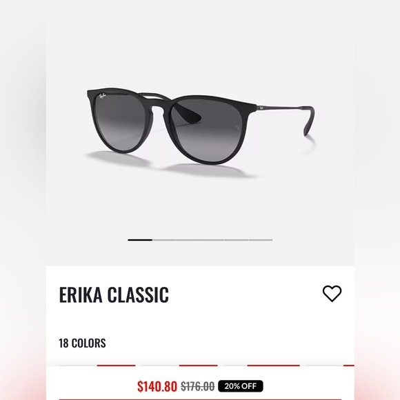 RayBan Sunglasses, NEW with case, cleansing cloth.RB 4171, Style Name is ERIKA - Picture 9 of 12